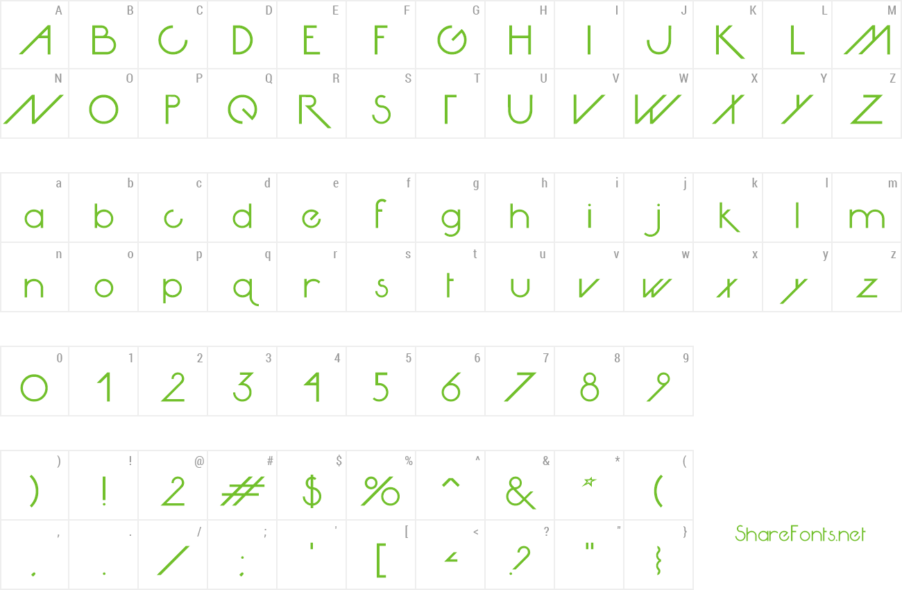 Font Avante Go preview